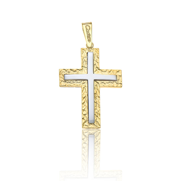 14K White Gold Greek Cross 3.3GR