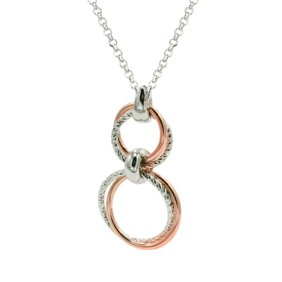 Sterling Silver and Rose Gold Plated Jana Necklace