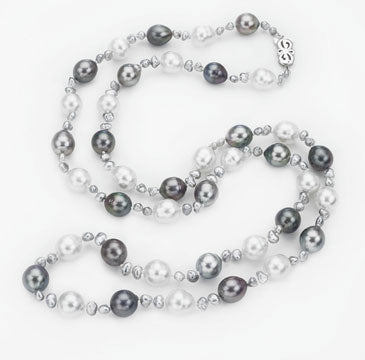 Black and White Cultured Pearls