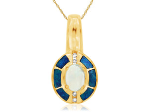 OPAL & DIAMOND PENDANT (C1436F)