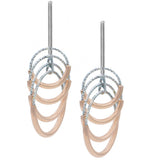 STERLING SILVER AND ROSE GOLD PLATED CIRCLE MIXER EARRINGS