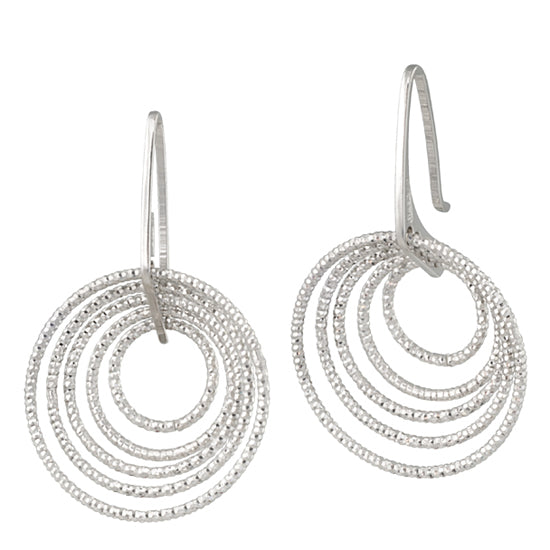 STERLING SILVER 3D CIRCLES EARRING