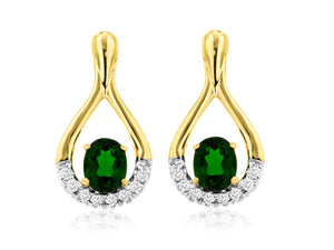 RUSSALITE & DIAMOND EARRING (E3889CH)