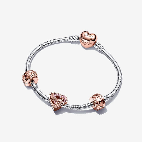 Intertwined Love Hearts Bracelet Gift Set