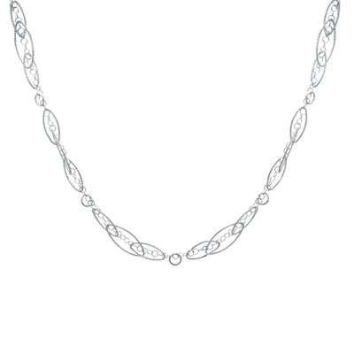 Sterling Silver Oval Decadence Necklace