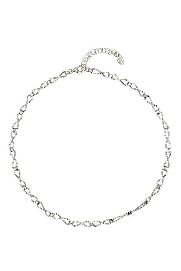 STERLING SILVER INFINITY LINK NECKLACE