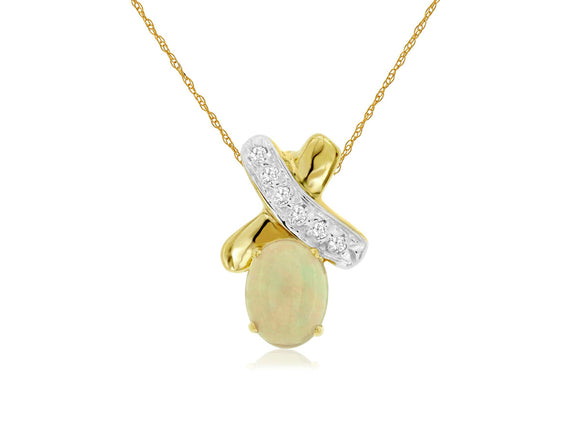 OPAL & DIAMOND PENDANT (P3070F)