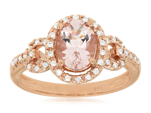 MORGANITE & DIAMOND RING (PC2827M)