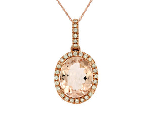 MORGANITE & DIAMOND PENDANT (PC4523M)