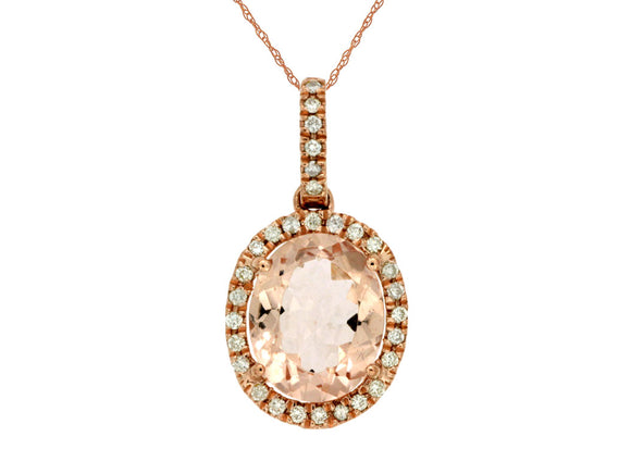 MORGANITE & DIAMOND PENDANT (PC4523M)