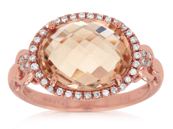 MORGANITE & DIAMOND RING (PC4901M)