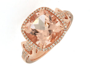 MORGANITE & DIAMOND RING (PC4905M)