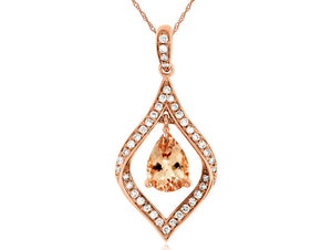 MORGANITE & DIAMOND PENDANT (PC5993M)