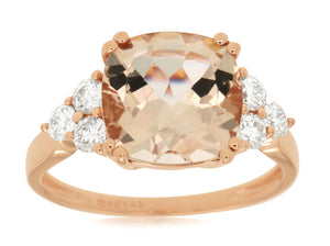 MORGANITE & DIAMOND RING (PC6171M)