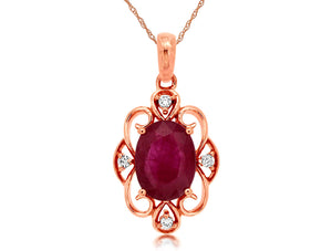 RUBY & DIAMOND PENDANT (PC6434R)