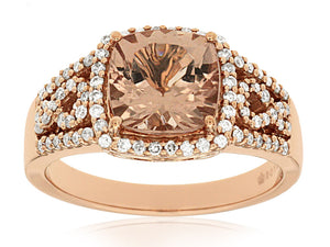 MORGANITE & DIAMOND RING (PC6530M)