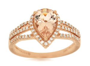 MORGANITE & DIAMOND RING (PC6535M)