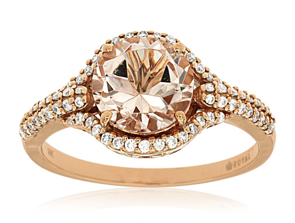 MORGANITE & DIAMOND RING (PC6540M)