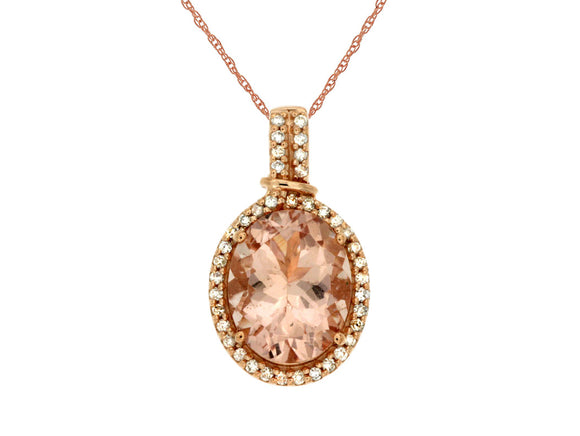 MORGANITE & DIAMOND PENDANT (PC6553M)