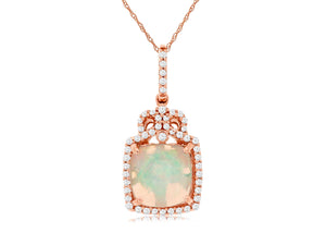 OPAL & DIAMOND PENDANT (PC6617F)