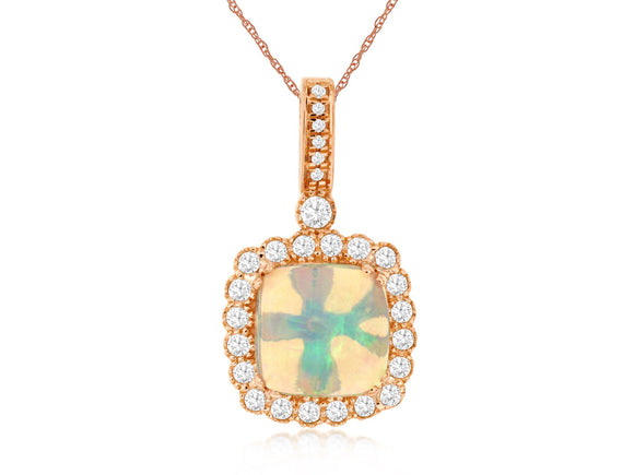 OPAL & DIAMOND PENDANT (PC6619F)