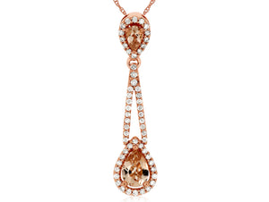 MORGANITE & DIAMOND PENDANT (PC7164M)