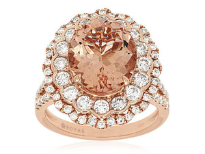 MORGANITE & DIAMOND RING (PC7262M)