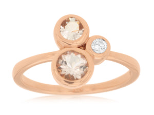 MORGANITE & DIAMOND RING (PC7403M)