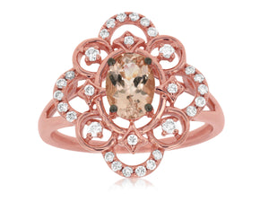 MORGANITE & DIAMOND RING (PC7763M)