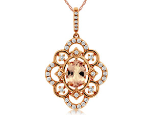 MORGANITE & DIAMOND PENDANT (PC7765M)