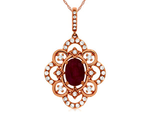 RUBY & DIAMOND PENDANT (PC7765R)