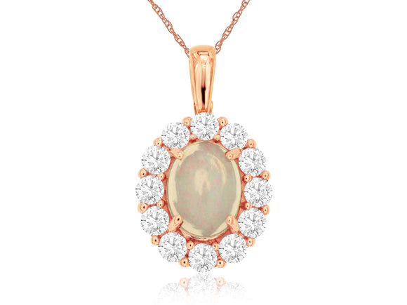 OPAL & DIAMOND PENDANT (PC8427F)