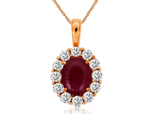 RUBY & DIAMOND PENDANT (PC8427R)