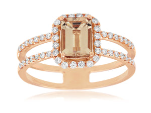 MORGANITE & DIAMOND RING (PC8727M)