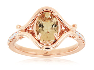 MORGANITE & DIAMOND RING (PC9230M)