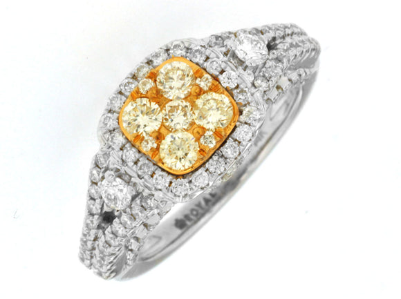 YELLOW DIAMOND & DIAMOND RING (WC6901Y)