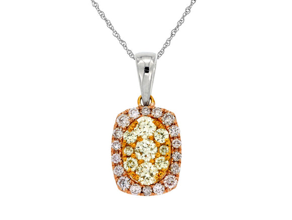 YELLOW & PINK DIAMOND PENDANT (WC6915M)