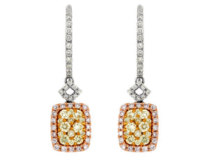 YELLOW&PINK DIAMOND EARRING (WC6930M)