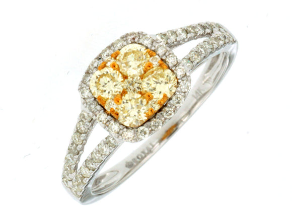 YELLOW DIAMOND & DIAMOND RING (WC6934Y)