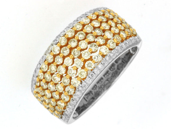 YELLOW DIAMOND & DIAMOND RING (WC7028Y)
