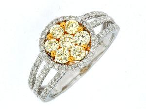 YELLOW DIAMOND & DIAMOND RING (WC7030Y)