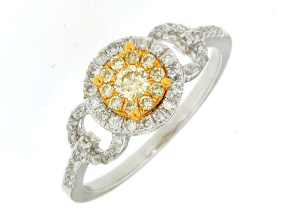 YELLOW DIAMOND & DIAMOND RING (WC7032Y)