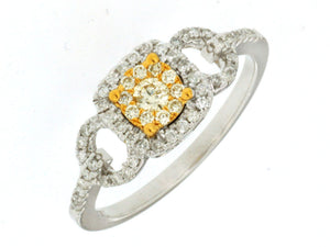 YELLOW DIAMOND & DIAMOND RING (WC7033Y)