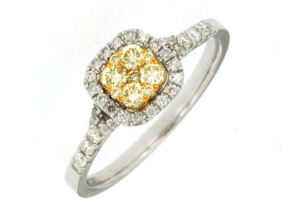 YELLOW DIAMOND & DIAMOND RING (WC7035Y)