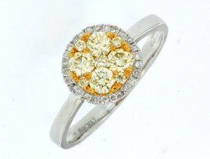 YELLOW DIAMOND & DIAMOND RING (WC7040Y)