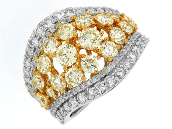 YELLOW DIAMOND & DIAMOND RING (WC7049Y)