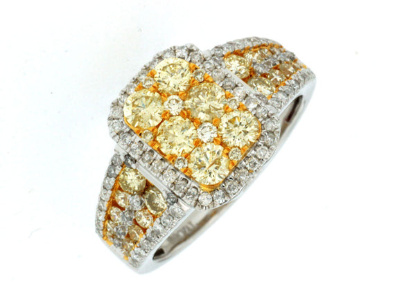 YELLOW DIAMOND & DIAMOND RING (WC7059Y)