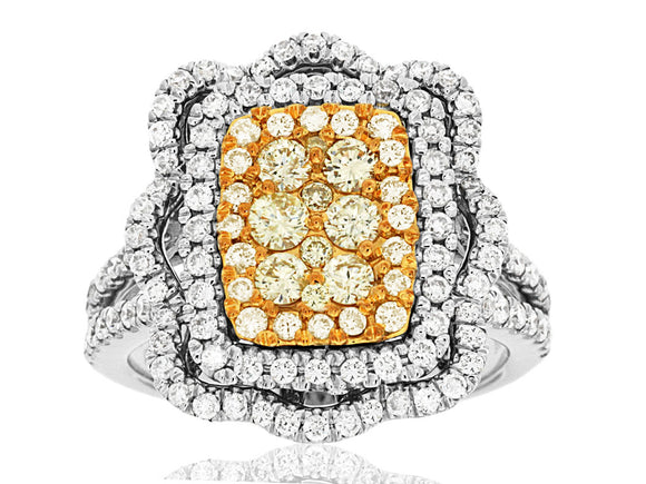 YELLOW DIAMOND & DIAMOND RING (WC7149Y)