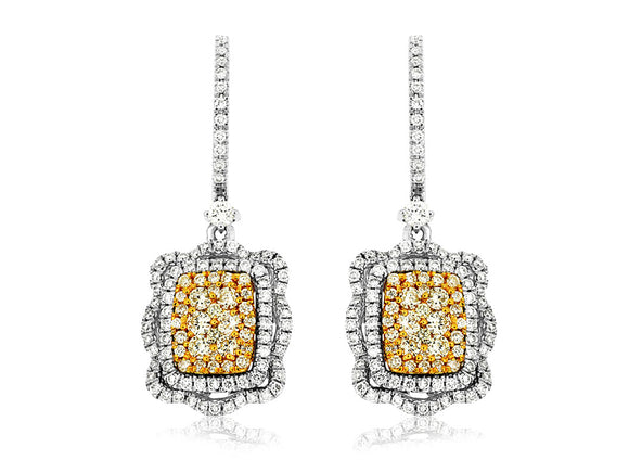 YELLOW DIA & DIAMOND EARRING (WC7150Y)