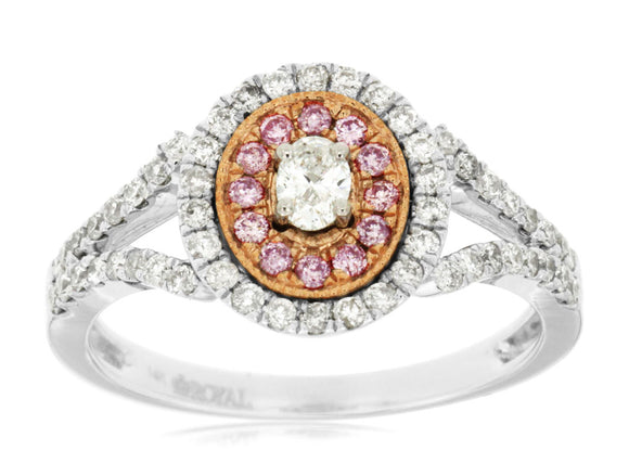 WHITE & PINK DIAMOND RING (WC7156P)